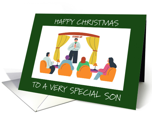 Happy Christmas to Son Stand Up Comedian card (1884282)