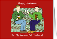 Happy Christmas to Gay Male Husband card