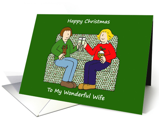Happy Christmas to Gay Female Wife card (1886800)