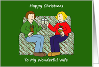Happy Christmas to Gay Female Wife card