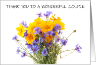 Thanks to Couple for All Your help Wildflower Bouquet card