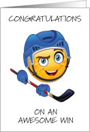 Congratulations on Ice Hockey Win card