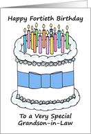 Happy 40th Birthday Grandson in Law card