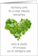 St. Patrick’s Day for Daughter Away at College card