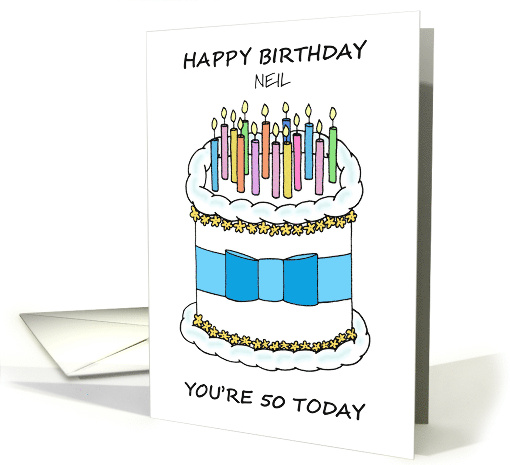 Happy 50th Birthday to Customize Any Name card (1895628)