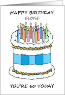 Happy 60th Birthday to Customize Any Name card
