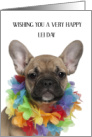 Lei Day May 1st French Bull Dog card