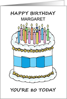Happy 80th Birthday to Customize Any Name card