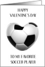 Valentine for Soccer Player card