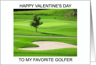 Happy Valentine’s Day to Golfer card