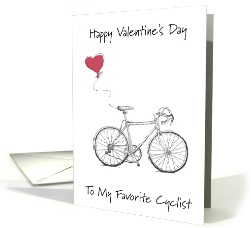 Happy Valentine's Day for Cyclist card (1897346)