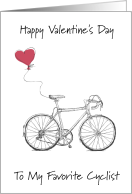 Happy Valentine’s Day for Cyclist card