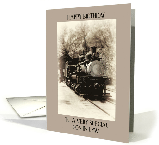 Happy Birthday Son in Law Steam Train card (1899032)
