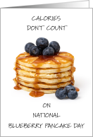 National Blueberry Pancake Day January 28th card
