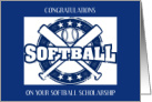 Congratulations on Softball Scholarship card