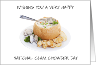 National Clam Chowder Day February 25th card