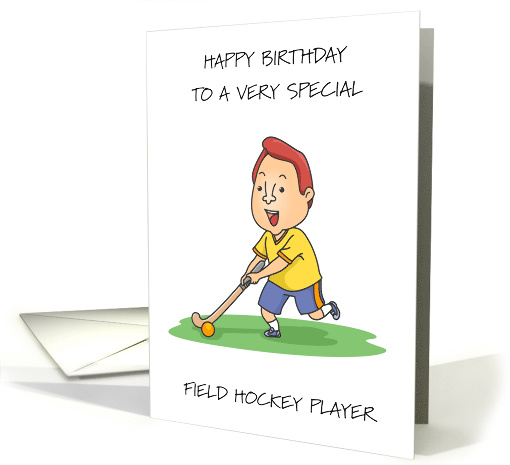 Happy Birthday to Male Field Hockey Player card (1907350)