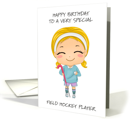 Happy Birthday to Female Field Hockey Player card (1907352)