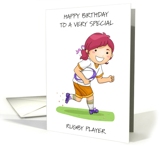 Happy Birthday to Female Rugby Player card (1907356)