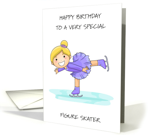 Happy Birthday to Female Figure Skater card (1907364)
