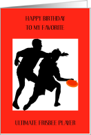 Happy Birthday to Ultimate Frisbee Player card