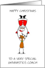 Happy Christmas to Gymnastics Coach card
