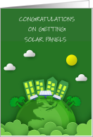 Congratulations on Solar Panels card
