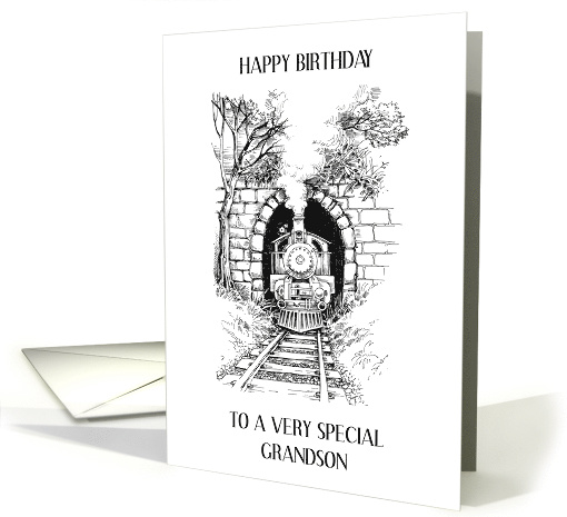 Happy Birthday to Grandson Steam Train card (1909376)