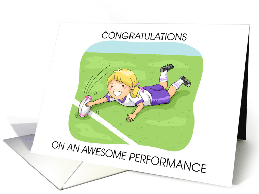 Congratulations to Female Rugby Player card (1911588)