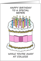 Happy Birthday to Sister Away at College card