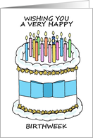 Happy Birthweek Cake and Candles card