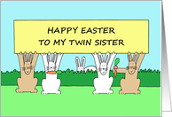 Happy Easter to Twin Sister card