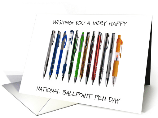 National Ballpoint Pen Day June 10th card (1920214)