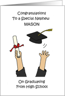 Congratulations to Nephew on Graduation from High School card