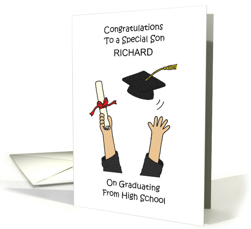 Congratulations to Son on Graduation from High School card (1922718)
