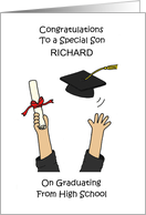 Congratulations to Son on Graduation from High School card