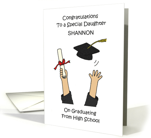 Congratulations to Daughter on Graduation from High School card