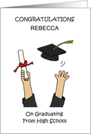 Congratulations on Graduation from High School Any Name card