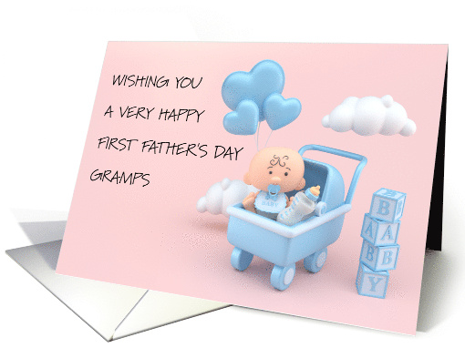 Happy First Father's Day Gramps card (1923106)