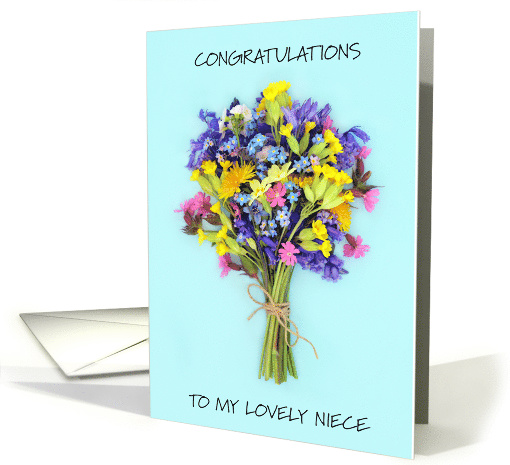 Congratulations to Niece Wildflower Bouquet card (1924136)