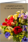 Congratulations to Goddaughter Flower Bouquet card