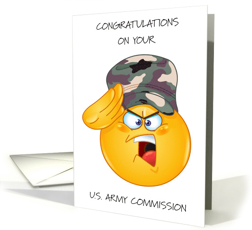 Congratulations on U.S. Army Commission card (1930134)