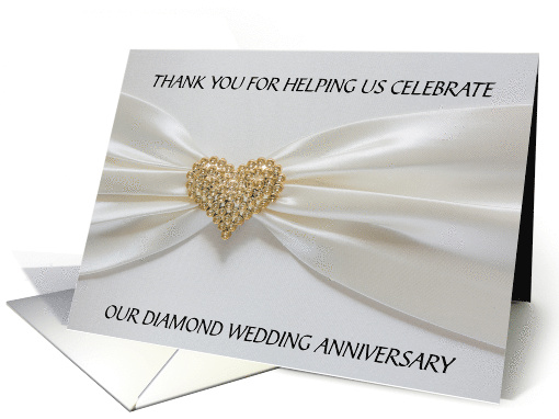 Thank You For Helping Celebrate Our 60th Wedding  Anniversary card