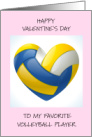 Happy Valentine’s Day Volleyball Player card