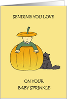 Baby Sprinkle Pumpkin and Black Cat card