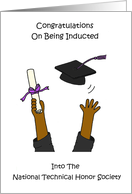 Congratulations Induction to National Techical Honor Society card