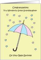 Congratulations Great Granddaughter on Your Baby Sprinkle