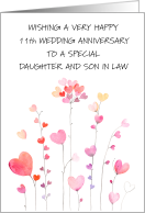 Happy 11th Wedding Anniversary to Daughter and Son in Law card