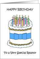 Happy Birthday to Realtor Cake and Candles card