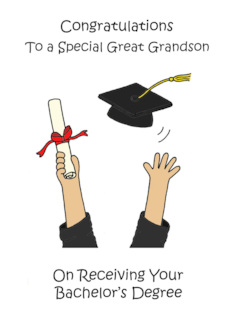 Congratulations Great Grandson on Bachelor's Degree